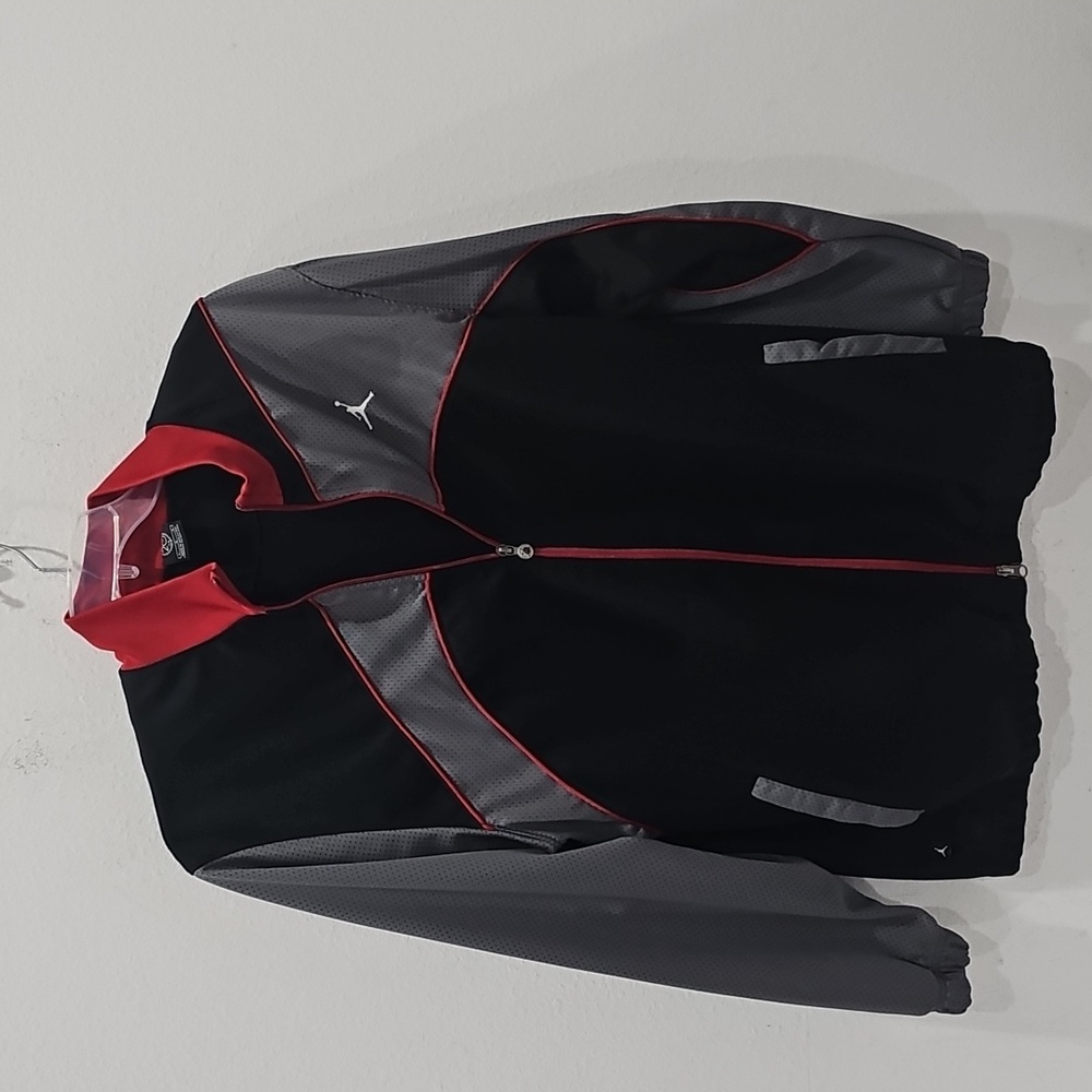Michael Jordan 20th anniversary WarmUp Jacket Black/red & Gray Size L